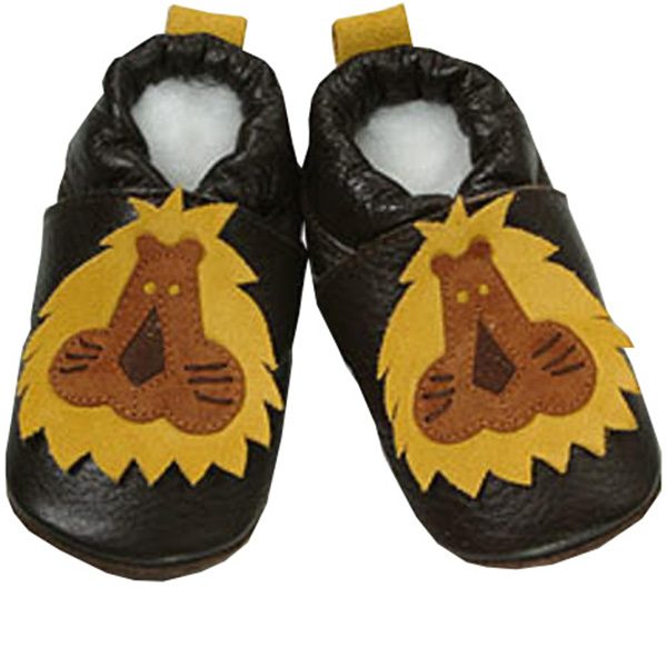 ShooShoos dunkelbraun mit gelbem Löwen