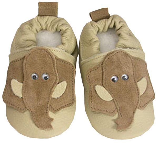 ShooShoos cremebeige mit braunem Elefanten