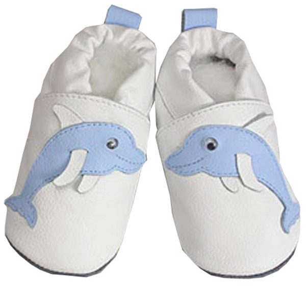 ShooShoos weiss mit blauem Delfin