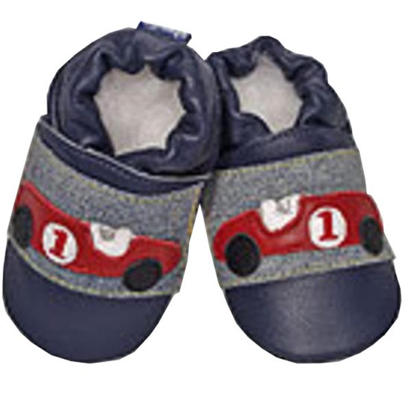 ShooShoos dunkelblau mit Rennauto