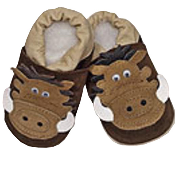 ShooShoos braun mit Wildschwein-Sujet