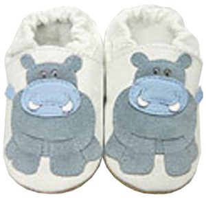 ShooShoos weiss mit blauem Nilpferdchen