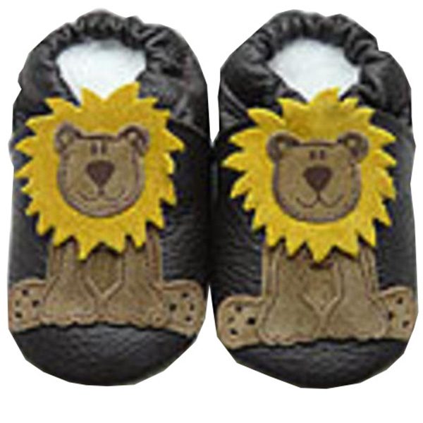 ShooShoos dunkelbraun mit braun/gelbem Löwen