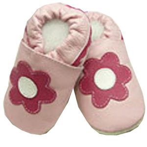 ShooShoos rosa mit rot/weisser Blume