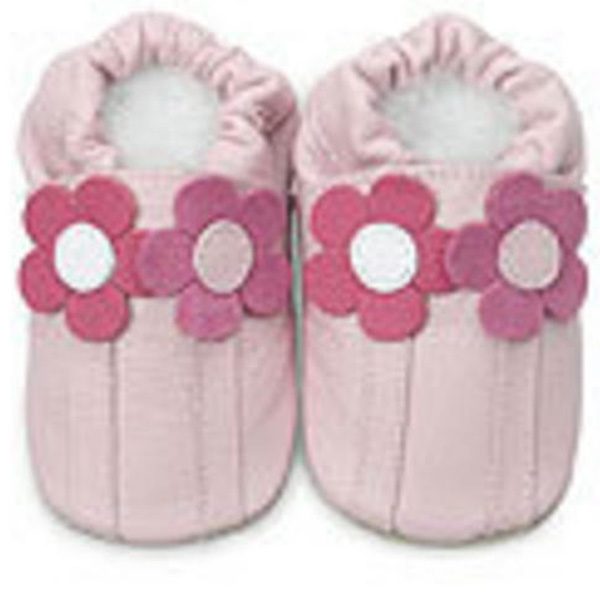 ShooShoos rosa mit 2 pink/weissen Blümchen