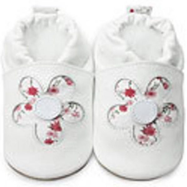 ShooShoos weiss mit eingearbeitetem Blümchen