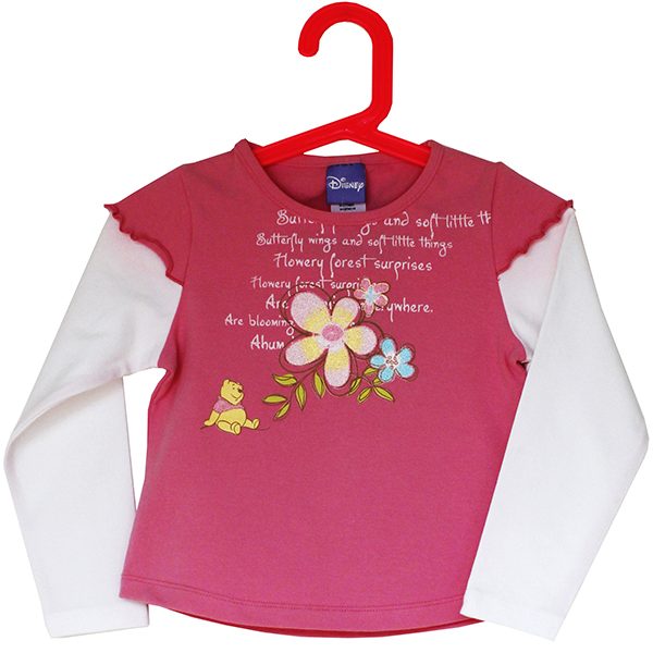 Langarmshirt Winnie the Pooh mit Blume, pink