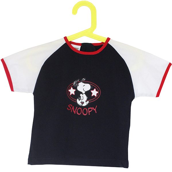 T-Shirt Snoopy mit Reissverschluss, blau/weiss