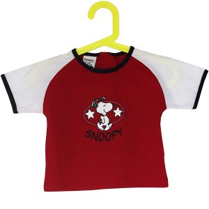 T-Shirt Snoopy mit Reissverschluss, rot/weiss
