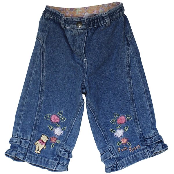 Jeans Winnie the Pooh mit Blumen, blau
