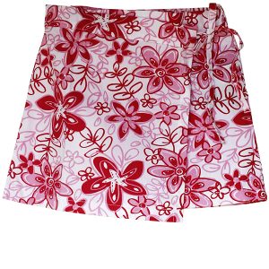 Strandwickeljupe mit Blumen, pink