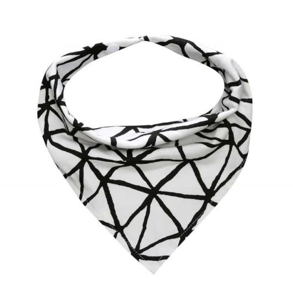 Baby Kuschelhalstuch schwarz/weiss