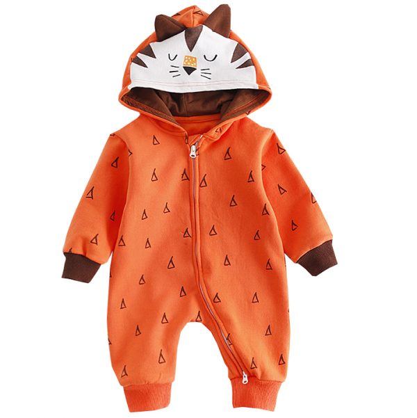 Hoodie-Anzug Tiger orange