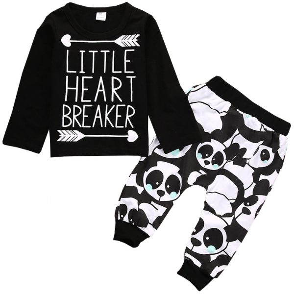 Set Langarmshirt mit Hose Little Heart Breaker