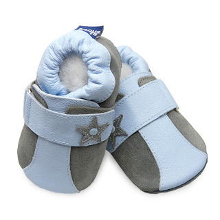 ShooShoos blaugrau mit Band und Stern