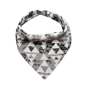 Baby Kuschelhalstuch grau/weiss