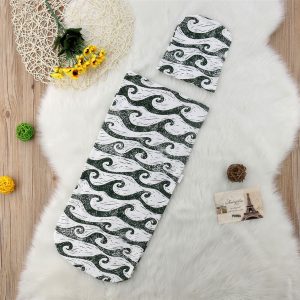 Babydecke mit Mütze Wave